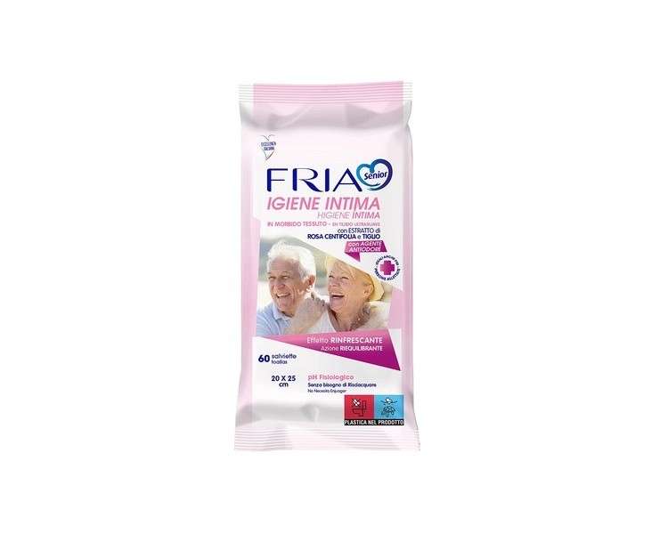 Fria Intima-Senior Hygiene Wipes 60 Count