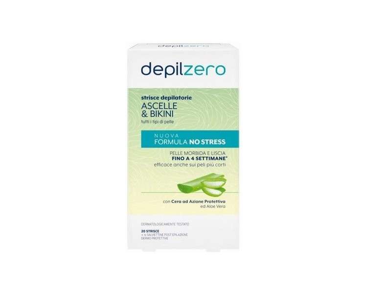 Depilzero Hair Removal Strips for Armpits and Bikini 20 Strips