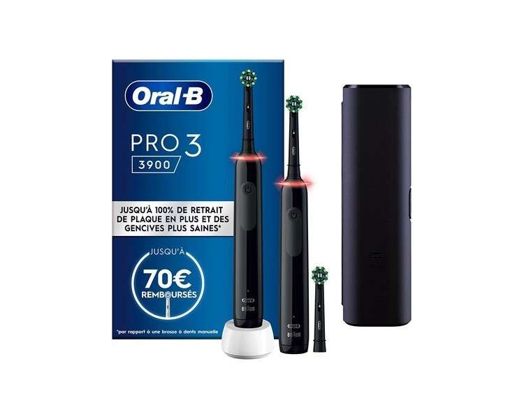 Oral-B Pro 3 3900 with 2nd Handle JAS22 Black Edition