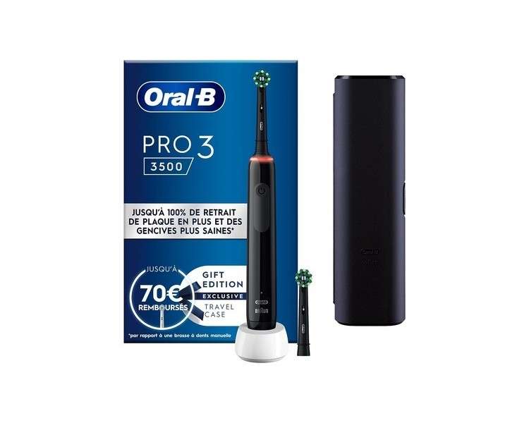 Oral-B Pro 3 3500 Black Edition JAS22 with Travel Case