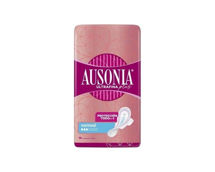 Ausonia Ultra Thin Plus Normal Wings Lightly Scented 16 Pads