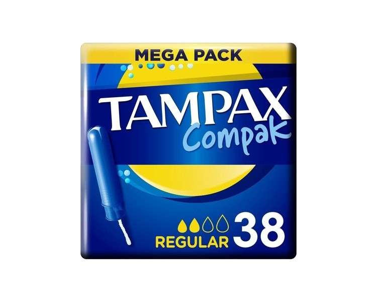 Tampax Compak Regular Tampons with Applicator 38 Pieces