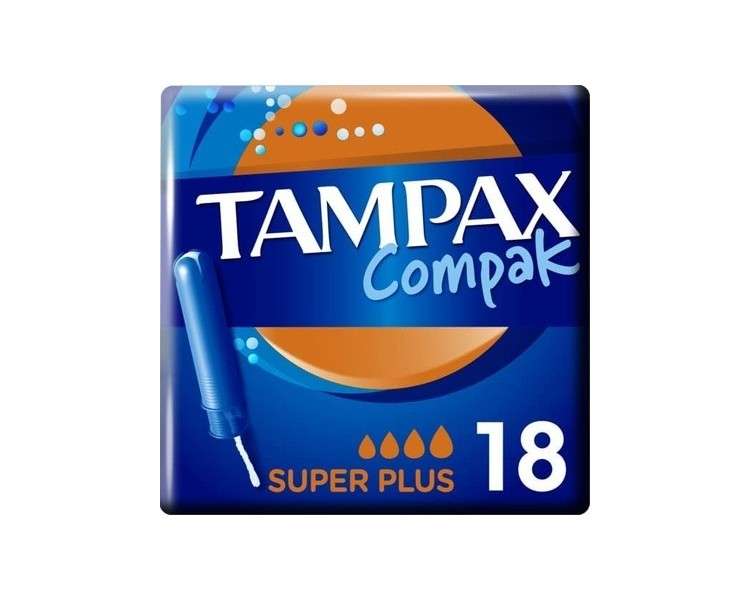 Tampax Compak Super Plus Tampons with Applicator 18 Pieces