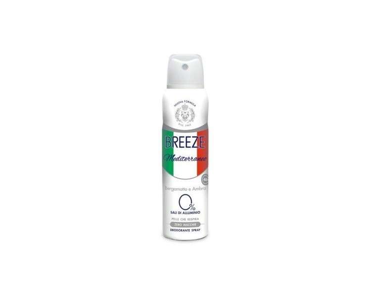 BREEZE Mediterraneo Deodorant Spray with Bergamot and Amber 150ml