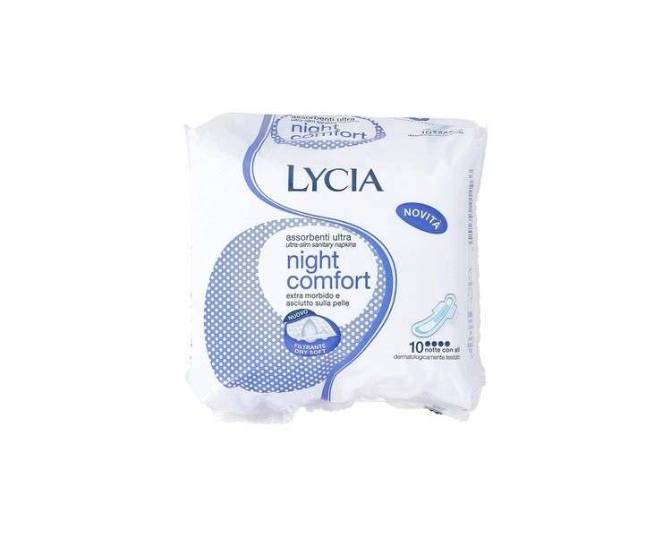 Lycia Ultra Night Pads with Wings 10 Count