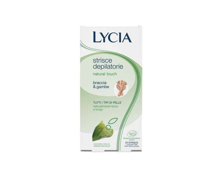 Lycia Natural Touch Depilatory Strips for Arms and Legs 20 Strips