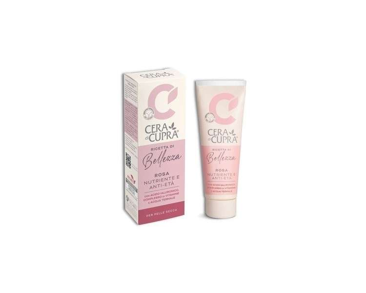 Cera di Cupra Rose Beauty Recipe Face Cream for Dry Skin with Natural Oils, Hyaluronic Acid, Vitamin Complex and Thermal Water 75ml