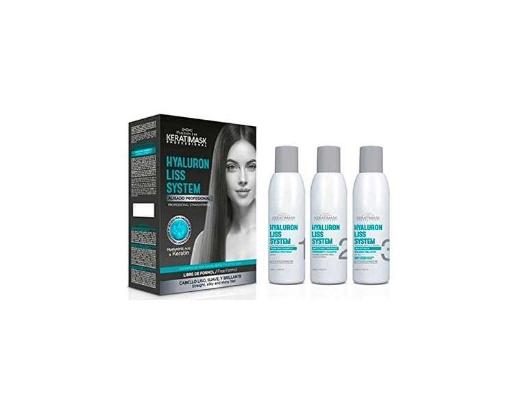 Keratimask Professional Brazilian Hair Straightening Kit with Keratin and Hyaluronic Acid Free of Formol and Parabens