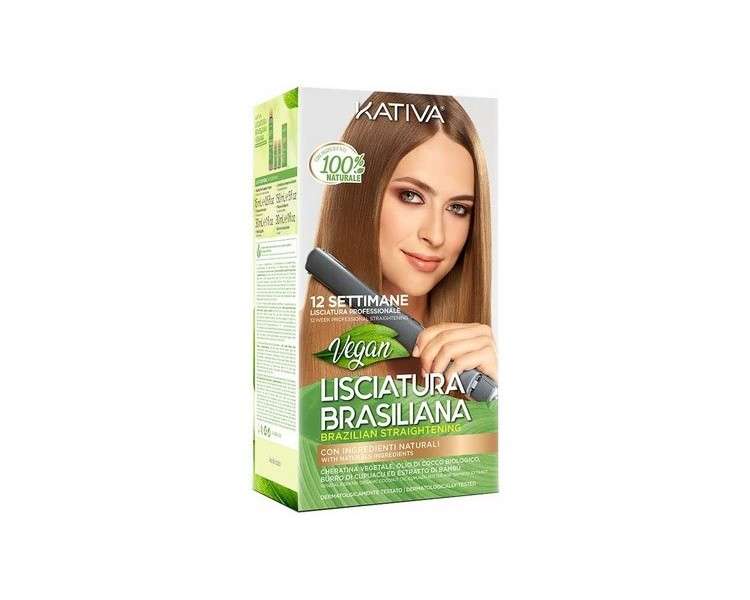 Kativa VEGAN Brazilian Straightening Kit - Italian Packaging