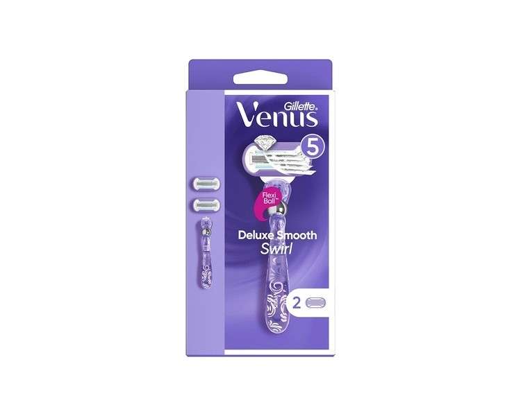 Gillette Venus Smooth Women's Razor with 2 Replacement Blades and 3 Body Blades