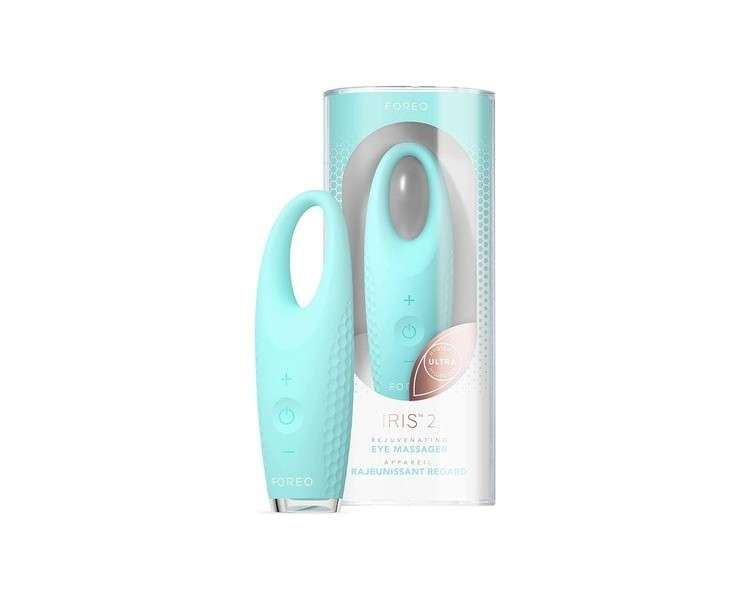 FOREO IRIS 2 Rejuvenating Eye Massager for Dark Circles Puffy Eyes & Eye Bags Remover Mint