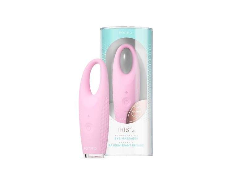 FOREO IRIS 2 Rejuvenating Eye Massager for Dark Circles Puffy Eyes & Frownies Pearl Pink