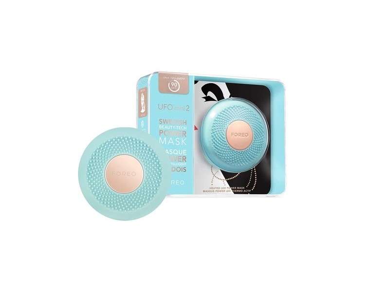 FOREO UFO mini 2 Full Facial LED Mask Treatment with Red Light Therapy and Face Massager Mint