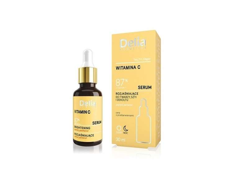 Delia Cosmetics Face, Neck, and Decollete Brightening Serum 30ml - Vitamin C Serum