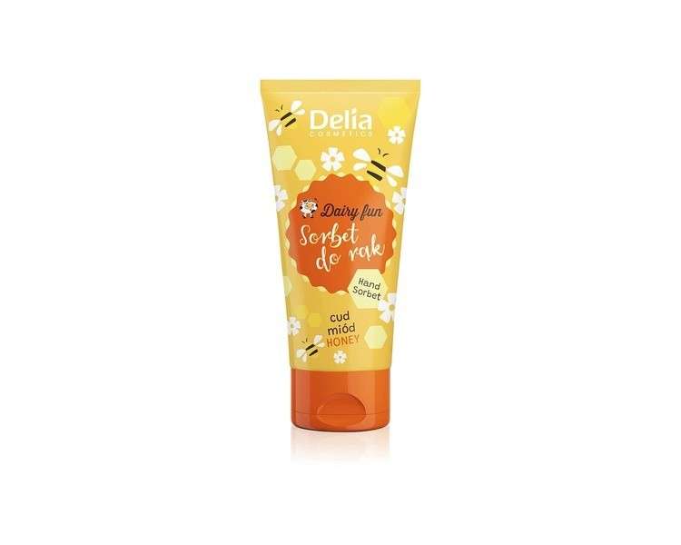 Delia Cosmetics Dairy Fun Honey Hand Sorbet Moisturizes, Nourishes, Firms, and Regenerates Skin 50g