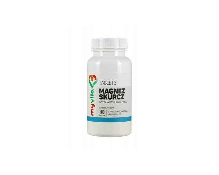 Magnesium Vitamin B6 Potassium 100 Tablets