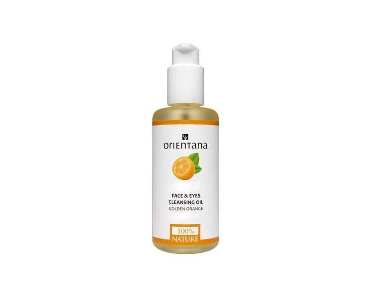 Orientana Natural Face & Eyes Cleansing Oil Golden Orange 99.5% Vegan Makeup Removal 150ml