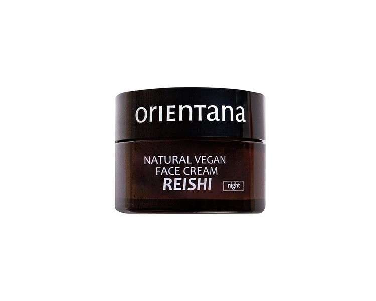 Orientana Reishi Night Face Cream 98.5% Natural Vegan Anti-Aging Cream for Women with Mature Skin 50ml