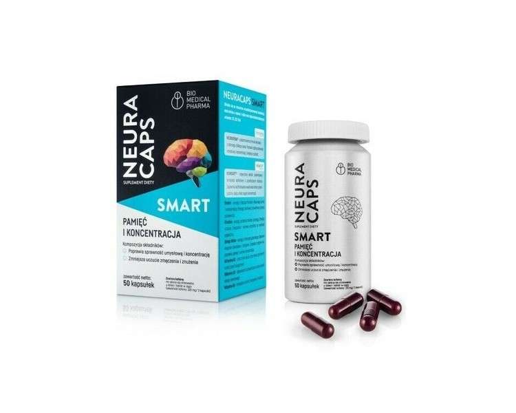 NeuraCaps Smart Brain Support 50 Capsules - WORLDWIDE SHIPPING!