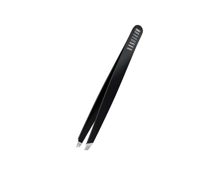 Nanobrow Professional Slanted Stainless Steel Tip Tweezers for Eyebrow Shaping