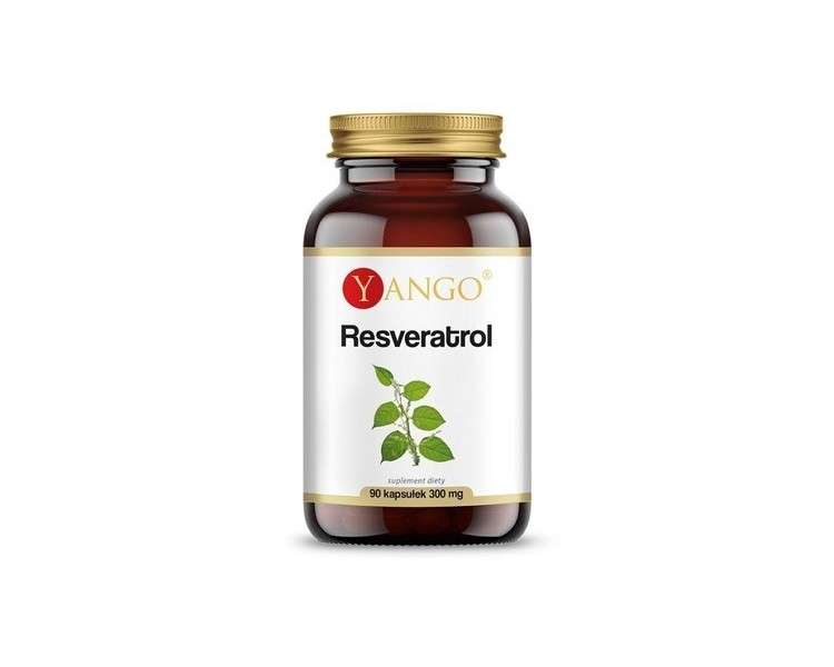 YANGO Resveratrol 300mg Extract with Piperine 90 Veggie Capsules - Worldwide Shipping