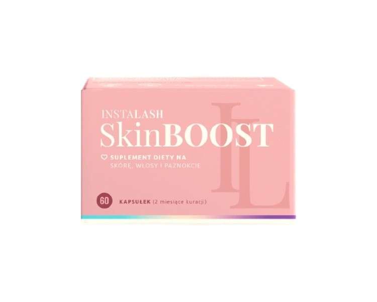 INSTALASH SkinBOOST Natural Vitamin Supplement for Skin, Hair, Lashes, and Nails 60 Capsules