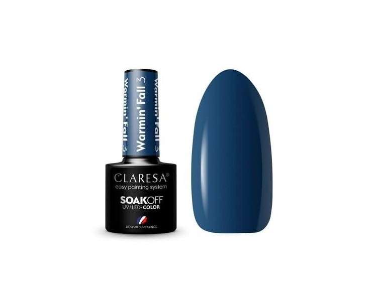 Warmin Fall UV Nail Polish 5ml Claresa - Pack of 3