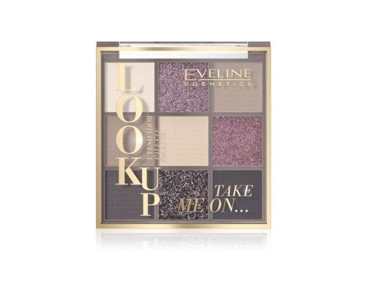 Eveline Look Up Take Me On 9 Color Eyeshadow Palette Pink & Bronze Cool Tones