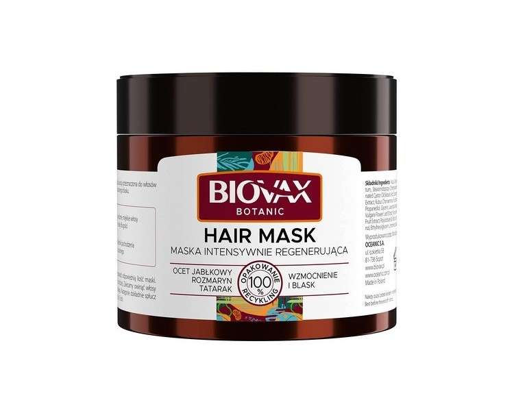 Biovax Botanic Vinegar Regenerating Hair Mask 250ml