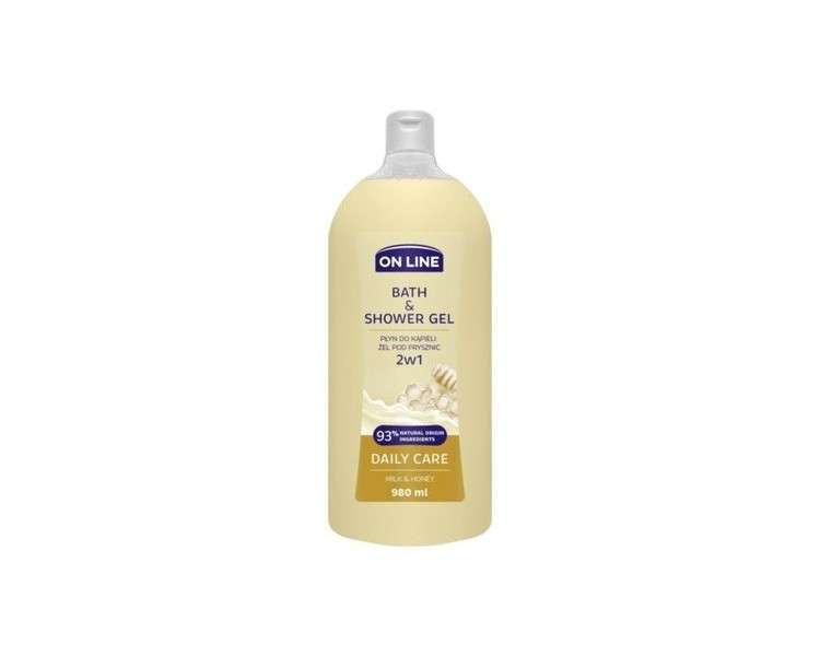 On Line 2-in-1 Bath Gel and Liquid Day Cream 980ml