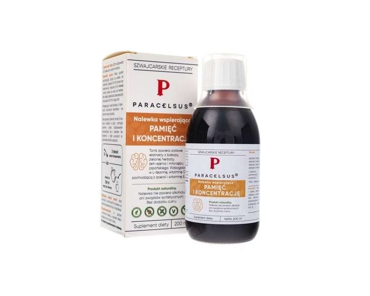 Paracelsus Tincture for Memory and Concentration Support 200ml