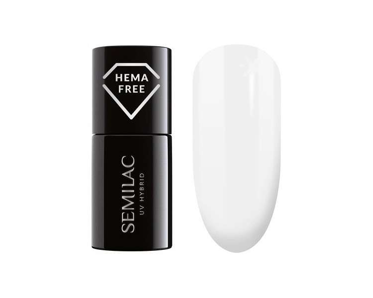 Semilac UV Nail Polish White 389 Cocount Ice Cream 7ml