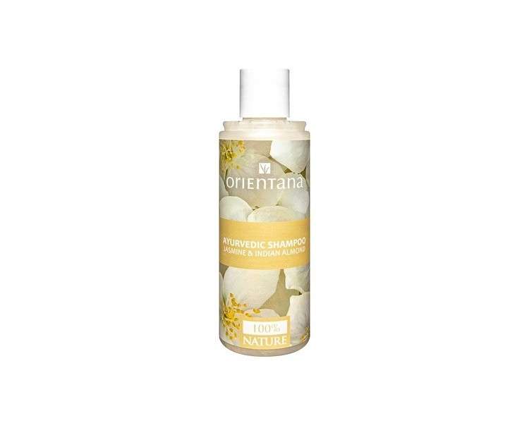 Orientana Natural Hair Shampoo Jasmine and Indian Almond 210ml - Moisturizing and Volumizing - Against Hair Loss and Scalp Itching - Vegan Shampoo Without Silicones, Sulfates, and Parabens