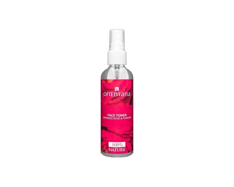 Orientana Natural Face Toner Japanese Rose Pandan & Aloe Vera 100ml - Alcohol-Free Moisturizing Vegan Skincare for Women