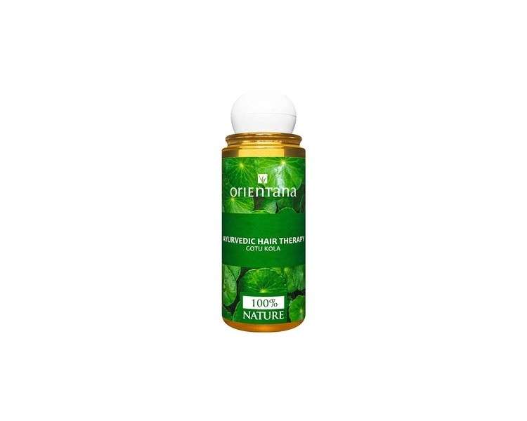 Orientana Natural Hair Therapy Gotu Kola Jasmine & Coconut Oil Ayurvedic Organic Hair Oil 105ml - With Amla, Neem, Gotu Kola - Against Dandruff & Hair Loss - Natural Cosmetics for Hair Growth