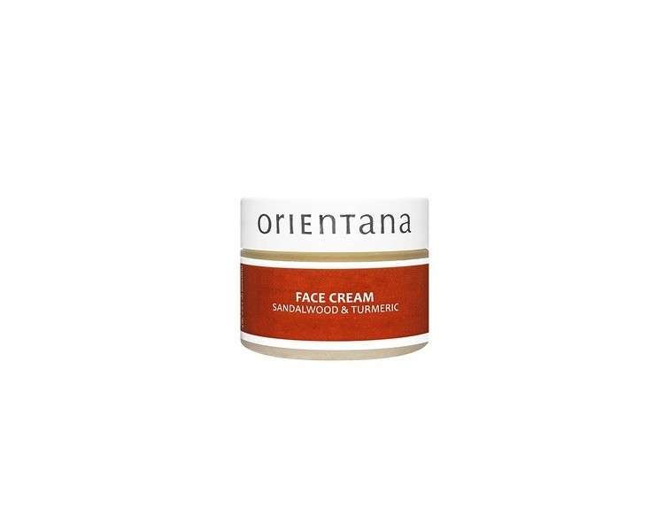 Orientana Sandalwood and Turmeric Face Cream 99.5% Natural Vegan Bio Anti-Aging Moisturizer 50g