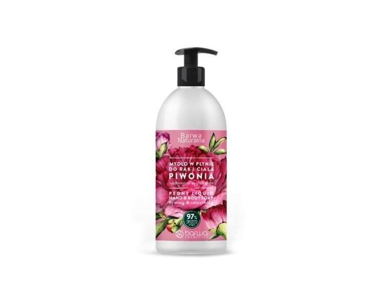 BARWA Natural Firming and Smoothing Liquid Soap - Peony 500ml