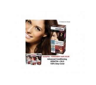 Venita Plex Anti-Damage Permanent Hair Dye with Keratin 100% Gray Coverage