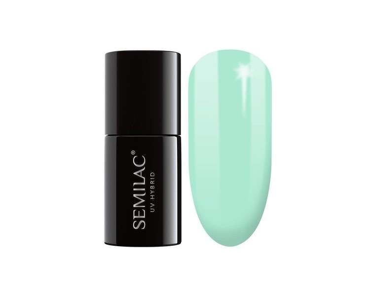 Semilac UV Nail Polish Green 022 Mint 7ml - Colorful and Long-Lasting Nail Polish for Intense Colorful Nails