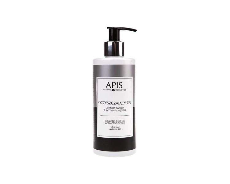 APIS Cleansing Wash Gel for Face with Carbonated Acid, Bamboo, Silver, Cistus, Kiwi and Arnica 300ml