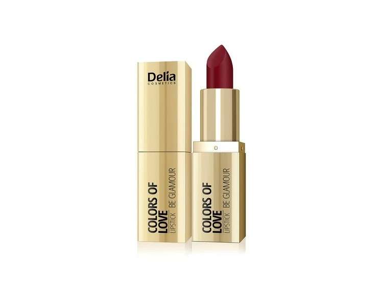 Delia Cosmetics Colors of Love Creamy Lipstick Desire - Moisturizing and Nourishing with Vitamin E, Marula, Chia, and Almond Oil 4g