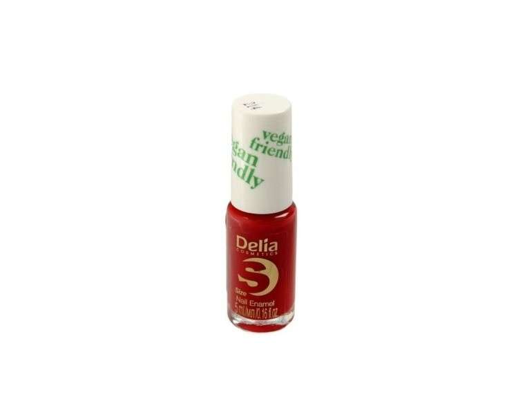 Delia Cosmetics Vegan Friendly Nail Polish Size S No. 214 Lady in Red 5ml