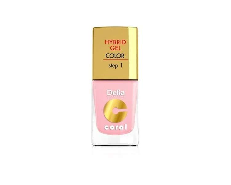 Delia Cosmetics Coral Hybrid Gel Nail Polish No. 04 Pastel Pink 11ml