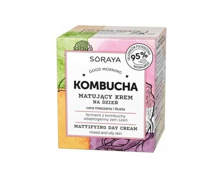 Soraya Kombucha Mattifying Day Cream - Combination And Oily Skin 75ml