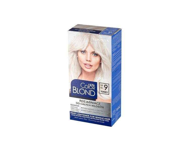 JOANNA Ultra Color Blond Hair Lightener Up to 9 Shades Lighter Long-Lasting Shine and Purity of Blonde Color for Full Hair Highlights and Balayage Cool Tone