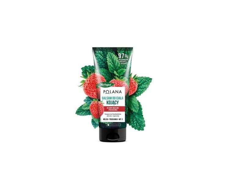 HERBAPOL Polana Soothing Body Lotion with Lemon Balm, Strawberry, and Vitamin