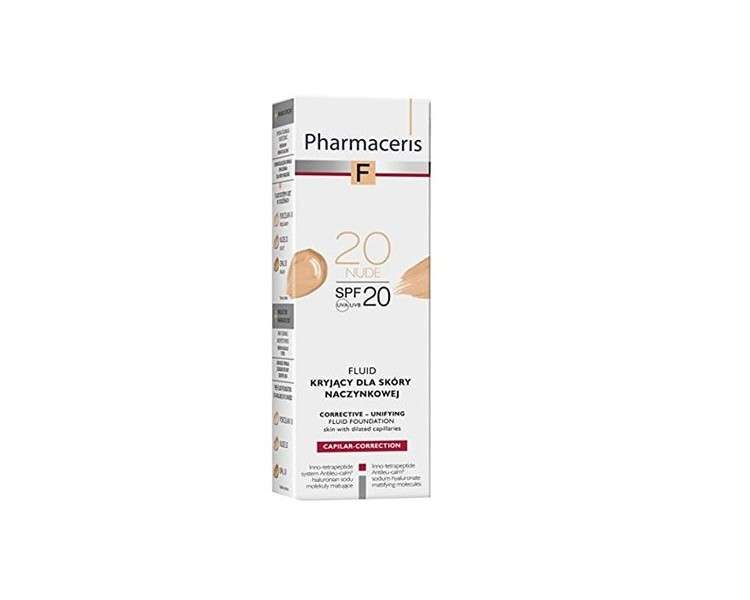 PHARMACERIS F Capillar Corrective Make-up Powder with SPF20 30ml Nude