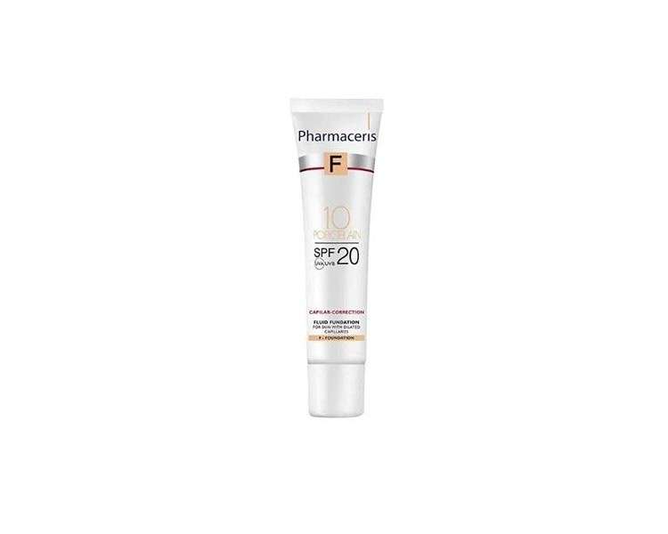 PHARMACERIS F Capillar Corrective Make-up Powder with SPF20 30ml - Shade 10 Porcelain