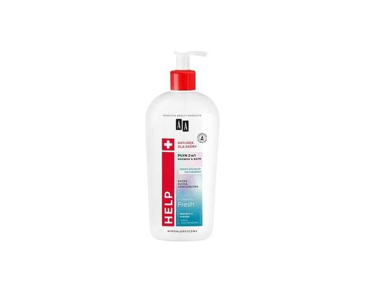 AA Help 2in1 Shower & Bath Moisturizing and Protective Liquid 400ml