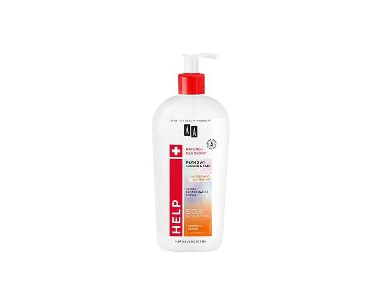 AA Help 2in1 Shower & Bath Soothing and Protective Liquid 400ml